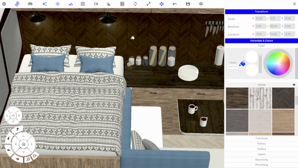 VanSpace 3D - material system
