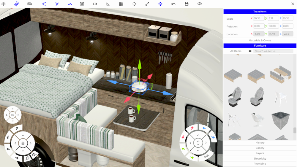 VanSpace 3D - object placement
